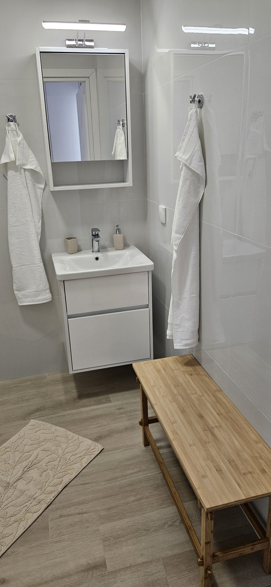 Arillas Peaceful Bungalows Corfu white bathroom interior